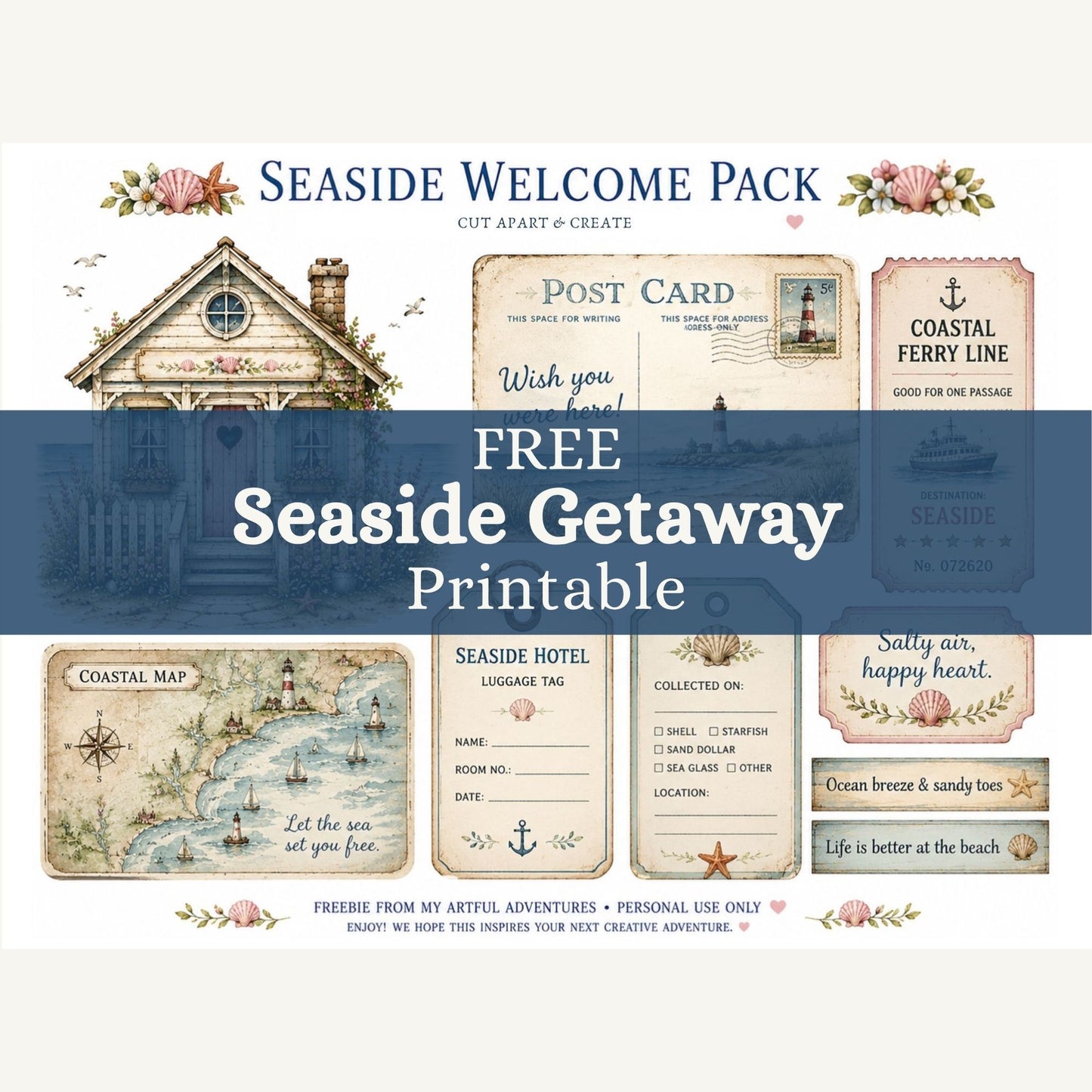 Free Seaside Getaway Welcome Pack | Village Creative Series