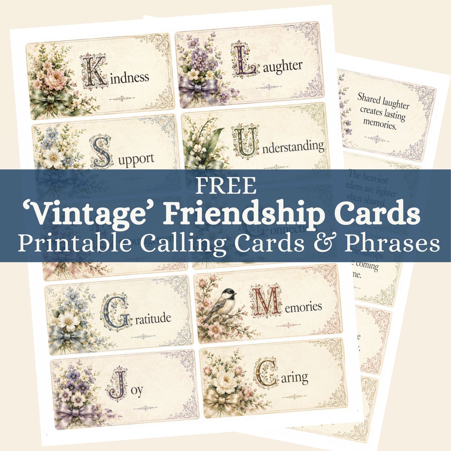 Friendship Calling Cards & Hidden Messages
