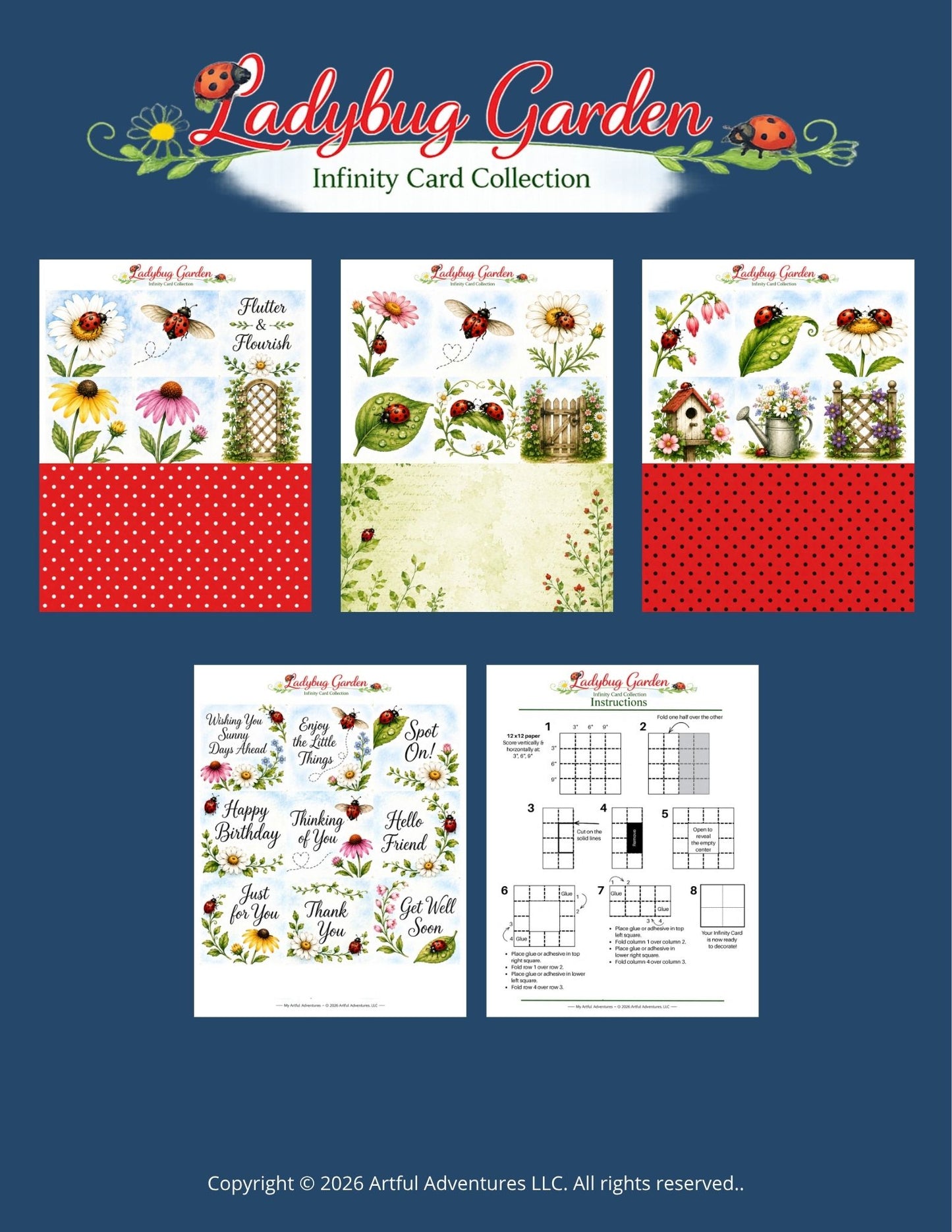 Ladybug Garden Infinity Card Collection