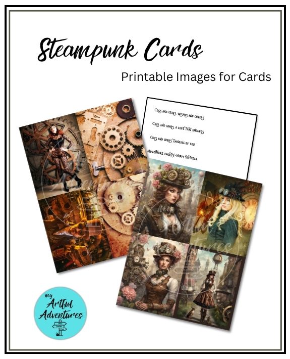 Printable Steampunk Card Fronts
