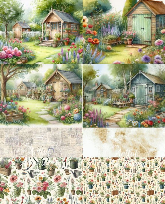 Spring Garden Shed Collection - Digital Printable