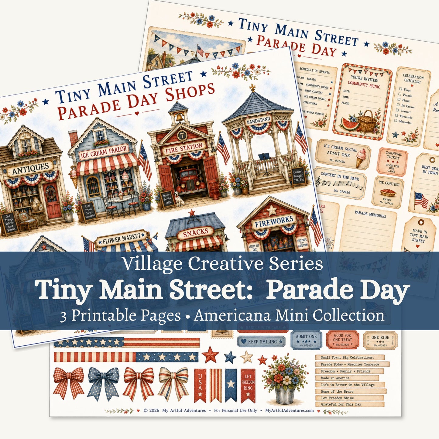 Tiny Main Street: Parade Day | Americana Mini Collection