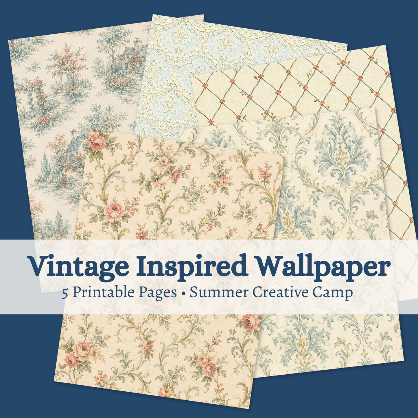 Vintage Inspired Wallpaper Printables