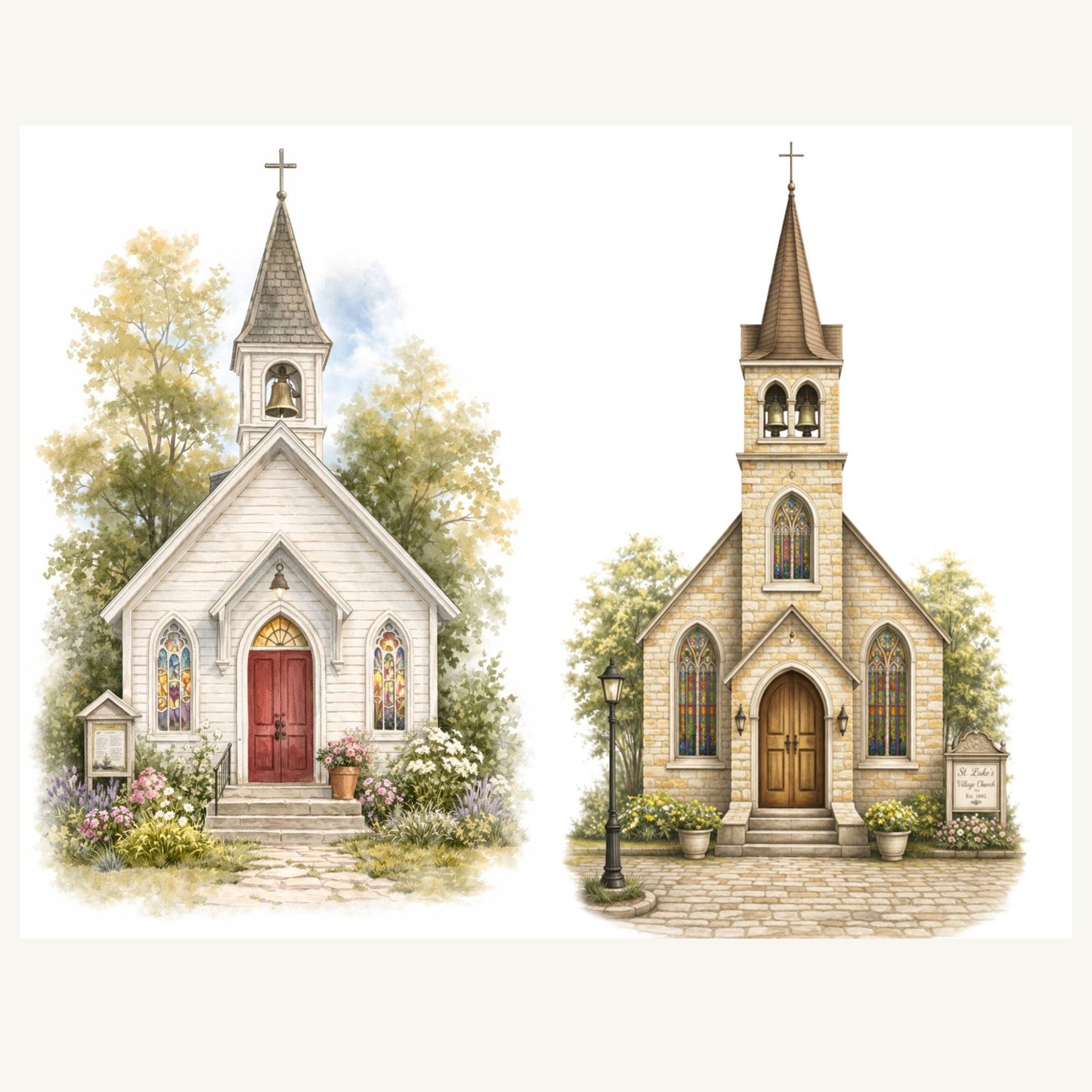 Village Creative Series – Church and Bakery Collection