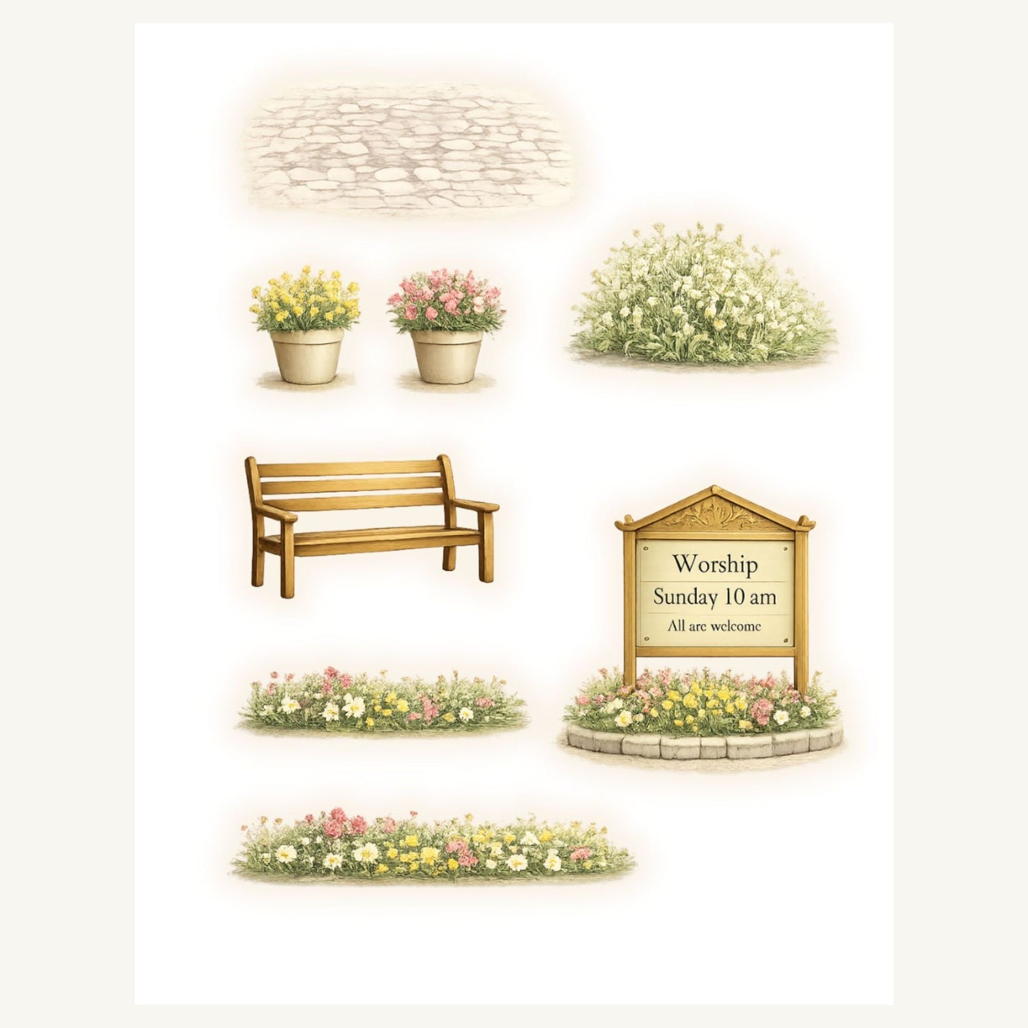 Village Creative Series – Church and Bakery Collection
