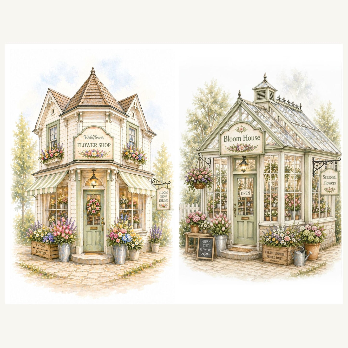 Village Creative Series – Tea Room and Flower Shop Collection