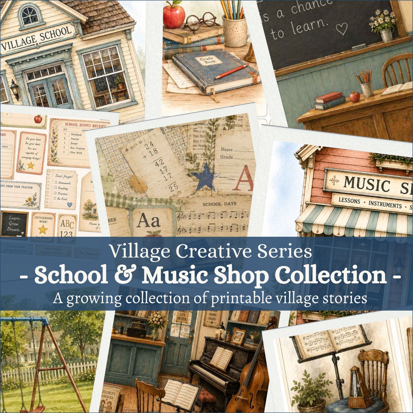 Village Creative Series – School and Music Shop Collection