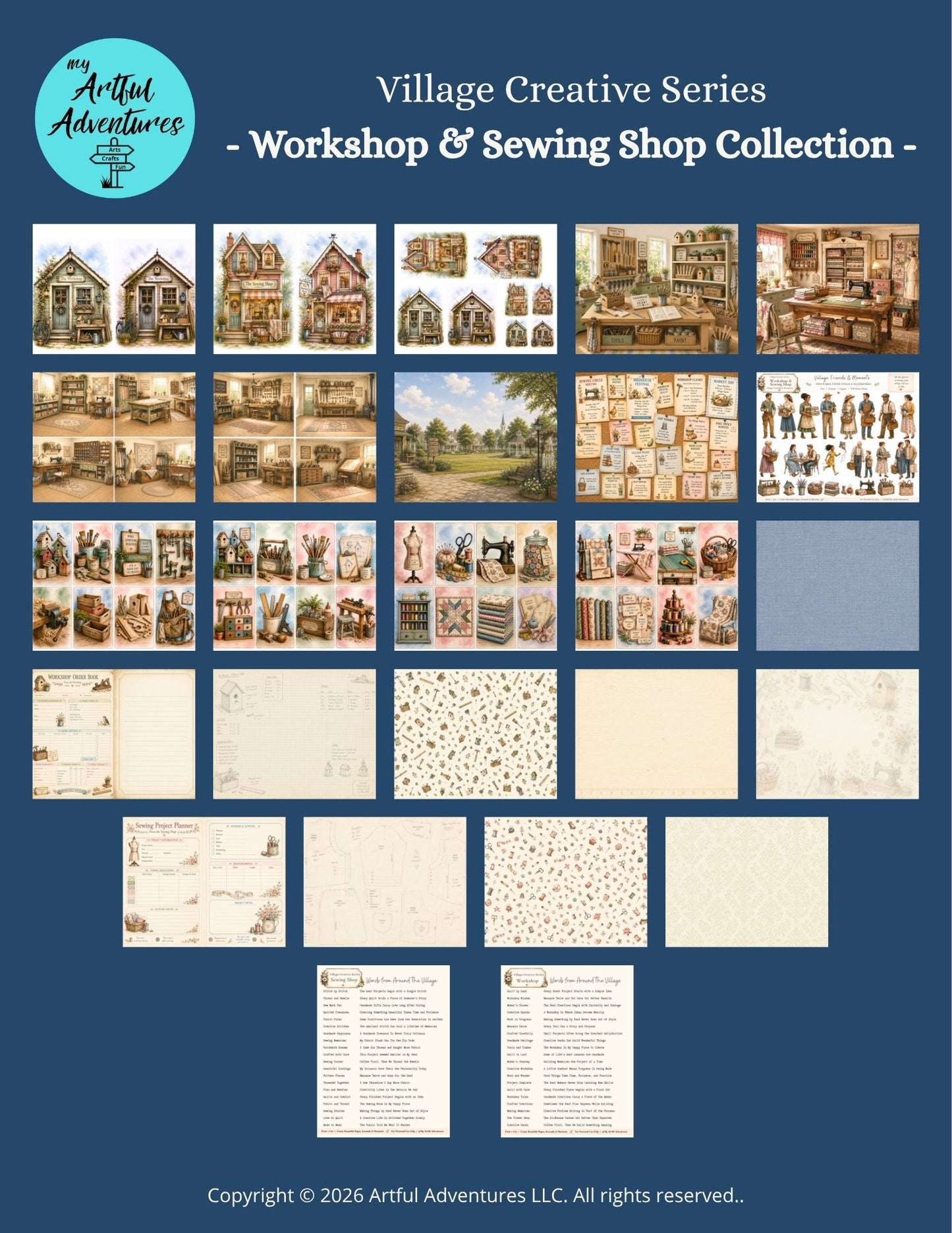Village Creative Series – Workshop and Sewing Shop Collection
